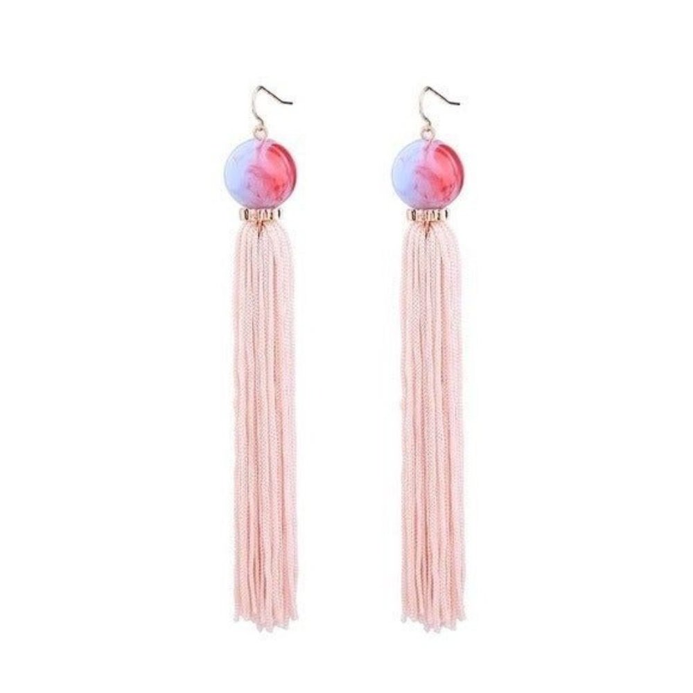 *50% OFF! Tassel dangle earrings pink blue gold bohemian retro Y2k fringe